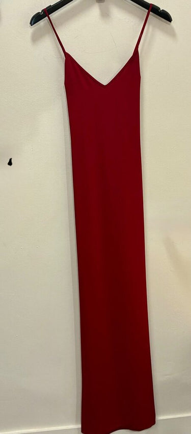 Yansi Fugel Red Sleeveless Maxi Dress sz XS