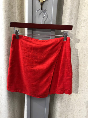 Abercrombie & Fitch Red Wrap Mini Skirt sz S