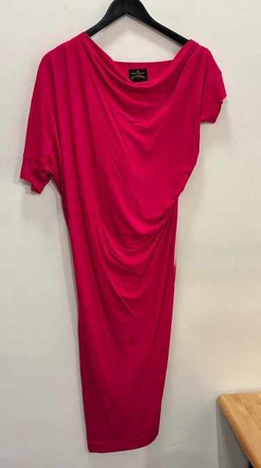 Vivienne Westwood Anglomania Draped Short Sleeve Midi Dress sz S