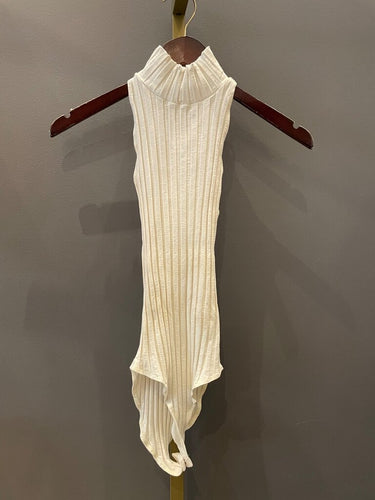 Reformation Ribbed Mock Neck Sleeveless Bodysuit sz S