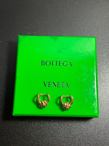 Bottega Veneta Gold-Tone Knot Hoop Earrings