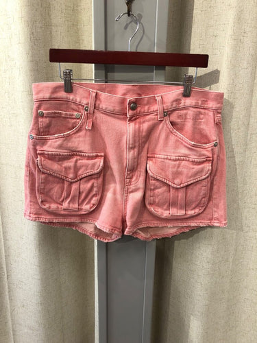 R13 Pink Denim Cargo Shorts sz 29