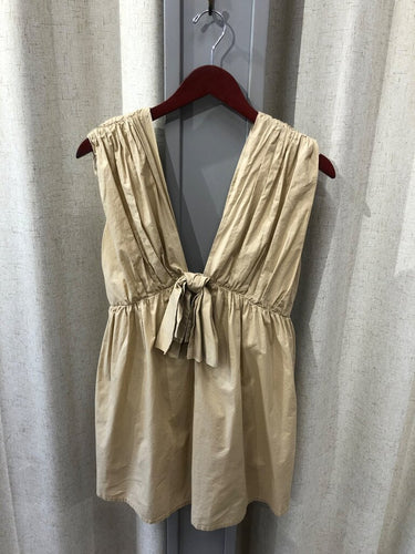 Blue Tassel Plunge Tie-Front Mini Dress sz P/Sm