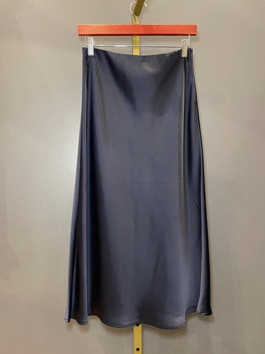 Rachel Zoe Navy Satin Midi Skirt sz 2