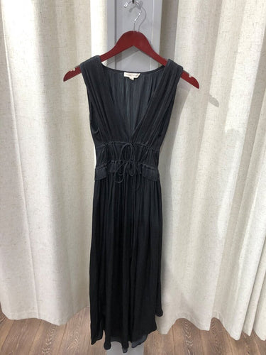 Grade & Gather Black Pleated Sleeveless Maxi Dress Size M sz M