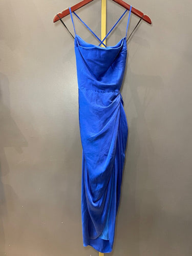 Amanda Uprichard Draped Cowl Neck Midi Dress sz S