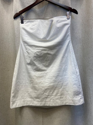 Zara Strapless Draped Mini Dress in White sz L