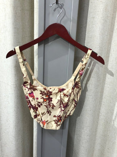 Out From Under Floral Print Modern Love Corset Top sz S P