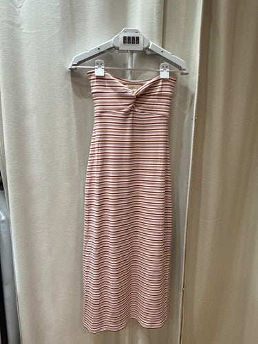 L*SPACE Striped Twist-Front Sleeveless Dress sz XS