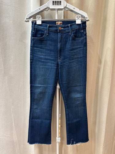 Mother The Hustler Ankle Fray Flare Jeans in Home Movies sz 28