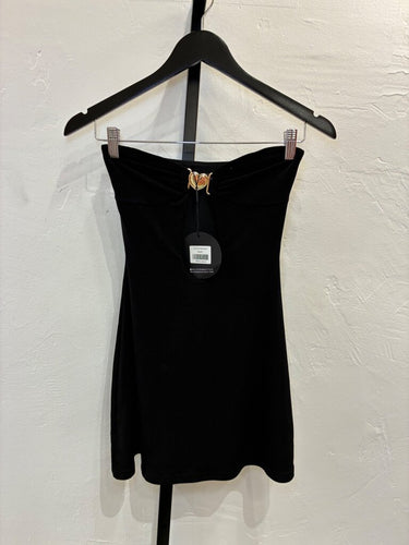 White Fox Black Strapless Heart Detail Mini Dress sz XS