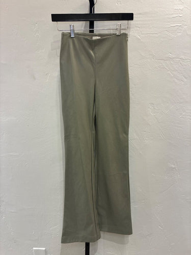 Wilfred Sage Green Faux Leather Wide Leg Pants sz 0