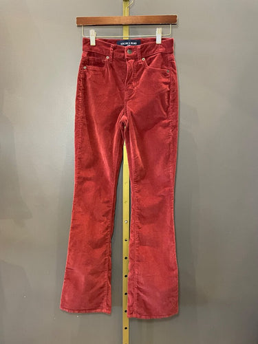 Veronica Beard Red Corduroy Flare Jeans sz 23