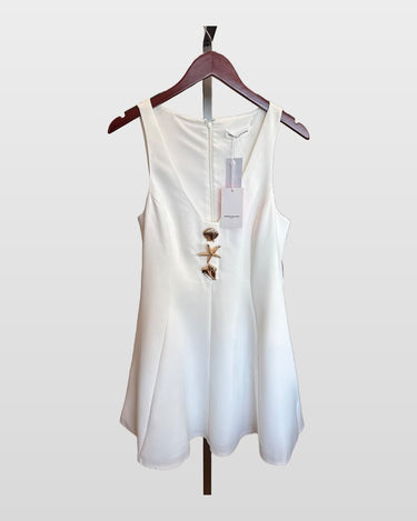 Amanda Uprichard Shell Embellished Sleeveless Mini Dress sz M