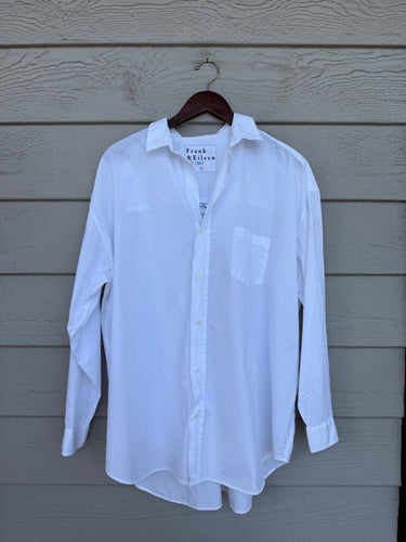 Frank & Eileen White Shirley Button-Up Shirt sz L
