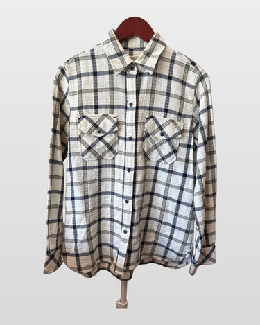 Current/Elliott Plaid Button-Down Shirt sz 1
