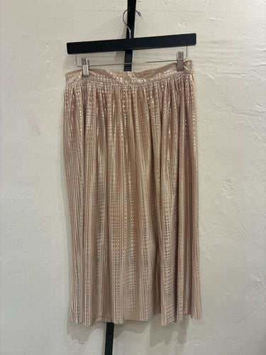 Sabina Musáyev Metallic Pleated Midi Skirt sz 8
