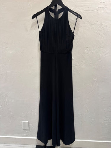 Alice & Olivia Black Pleated Wide-Leg Jumpsuit sz 0