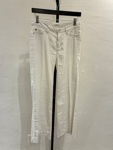 Hudson White Linen Blend Wide Leg Pants sz 26