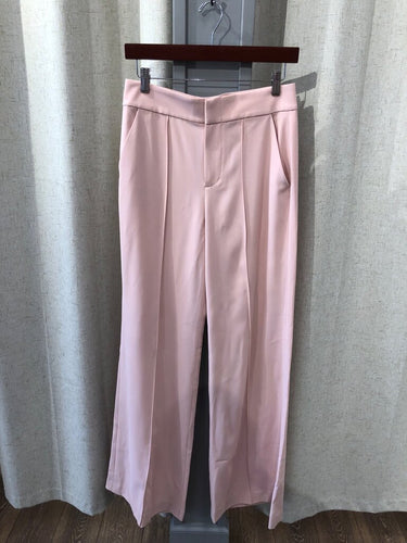 Alice + Olivia Classics Blush Pink Wide Leg Trousers sz 6