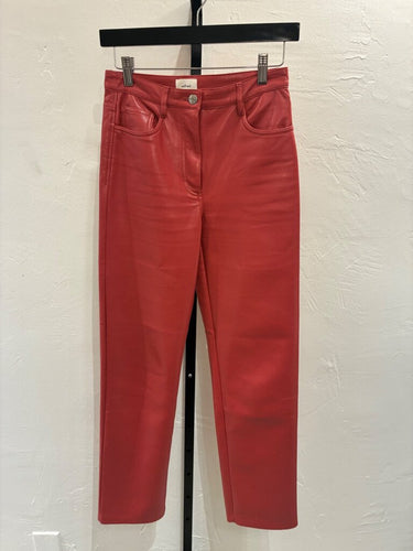 Wilfred Red Melina Faux Leather Pants sz 2