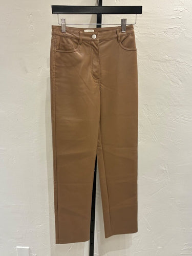 Wilfred Leather Tapered-Leg Pants sz 8