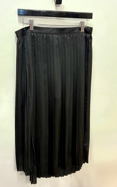 Chaser Black Pleated Midi Skirt est sz S