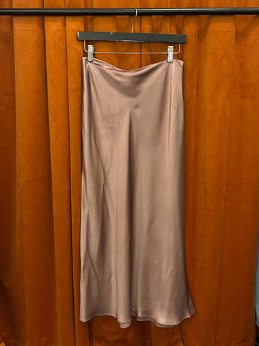 Sablyn Silk Satin Midi Skirt sz M