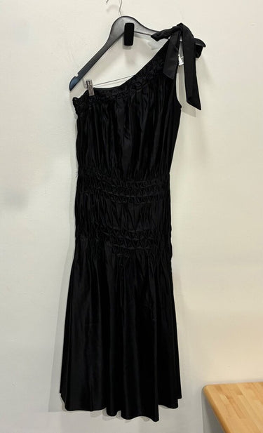 Merlette Black One-Shoulder Fleur Midi Dress Size 4 sz 4