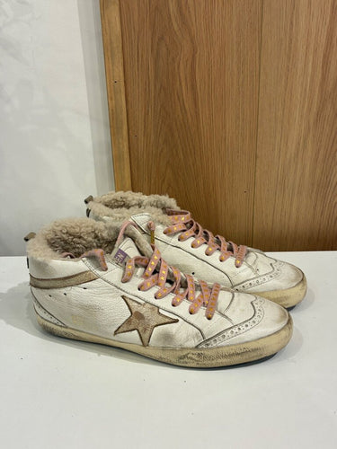 Golden Goose Mid Star Shearling Lined Sneakers sz 41