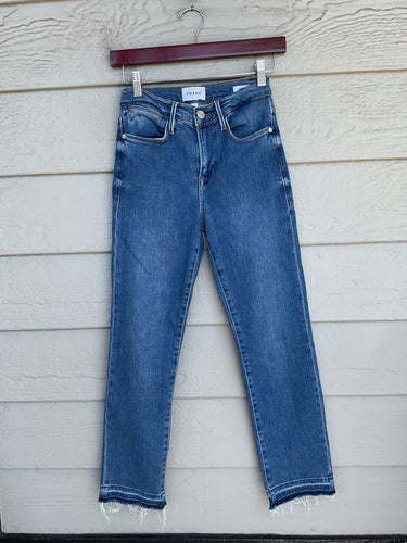 FRAME Straight Leg Released Raw Hem Jeans sz 26