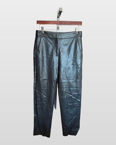 J.Crew Black Faux Leather Kate Tapered Pants sz 2