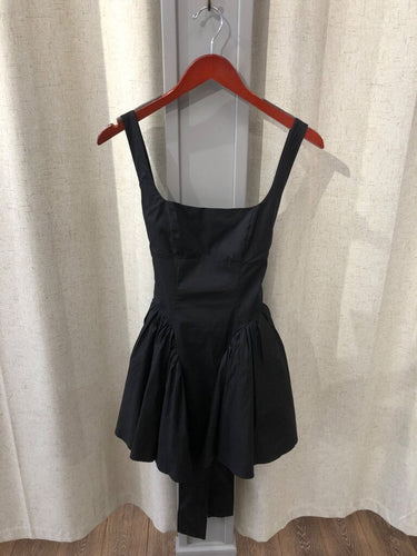 Miramar Sirena Black Sleeveless Drop-Waist Mini Dress sz S