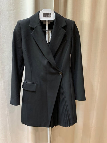 A.L.C. Black Pleated Asymmetric Blazer Dress sz 2