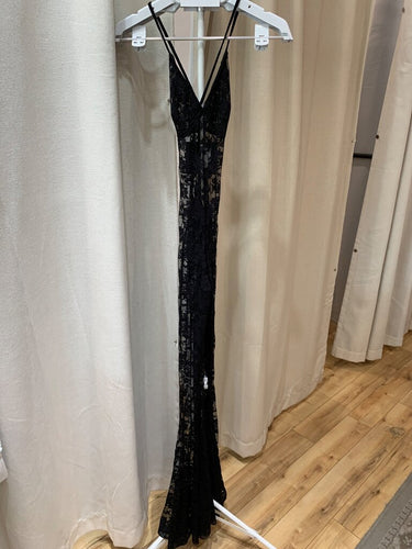Norma Kamali Low Back Slip Fishtail Jumpsuit sz S/36