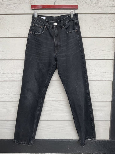 Zara Black Straight-Leg Jeans sz EUR 38 USA 6 MEX 28