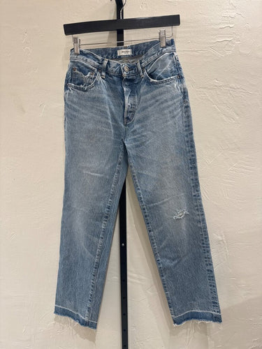 Moussy Vintage Distressed Straight Leg Jeans sz 25