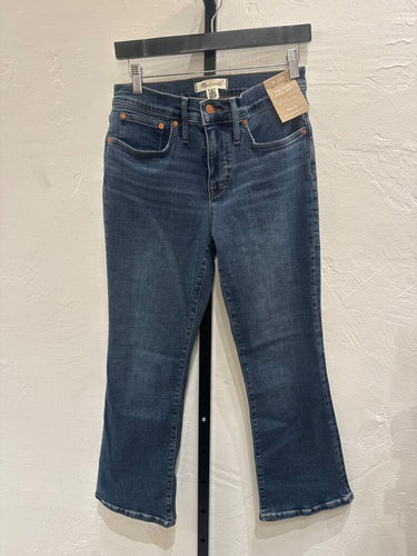 Madewell Mid-Rise Kick Out Crop Bootcut Jeans sz W 28P
