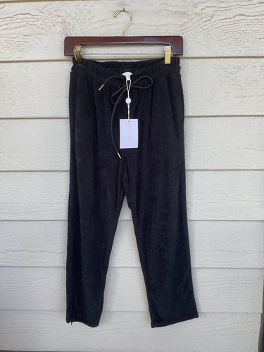 WAYF Black Terry Drawstring Pants sz XS