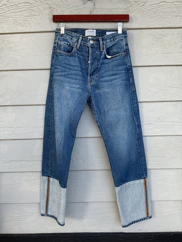 FRAME Le Original Cuffed Straight Leg Jeans Size 24 sz 24