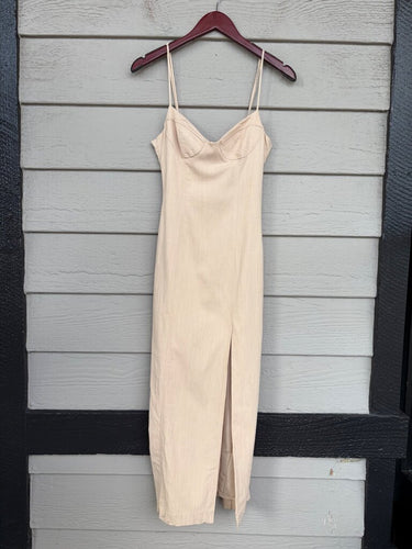 Zara Sleeveless Bustier Midi Dress sz S