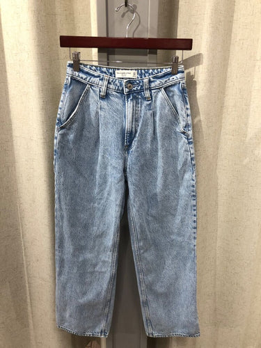 Abercrombie & Fitch The Loose High Rise Pleated Jeans sz 24 / 00s
