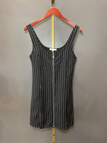 L.A. Hearts Pinstripe Zip-Front Mini Dress sz XS