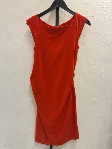 Diane von Furstenberg Red Cap Sleeve Ruched Mini Dress sz 4