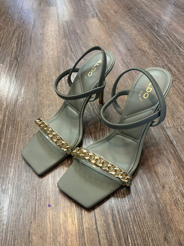 Aldo Pillow Walk Chain Detail Heeled Sandals sz 7