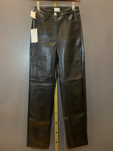 Wilfred Black Faux Leather Pants sz 00