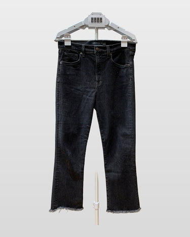 Veronica Beard Frayed Hem Bootcut Jeans in Salt & Pepper sz 30/10