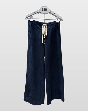 Sundry Navy Lace-Up Wide Leg Pants sz S