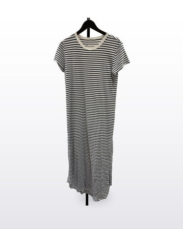 Frank & Eileen Striped Short-Sleeve Maxi T-Shirt Dress sz M