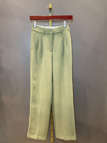 Whifred Sage Green Wide-Leg Trousers sz 00